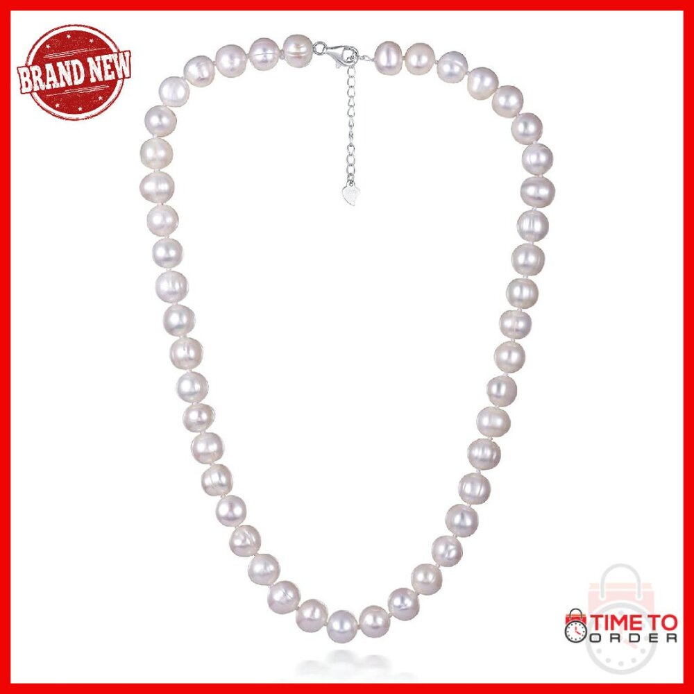 Handmade Baroque Pearl Necklace 21 Inches Sterling Silver Lobster Clasp